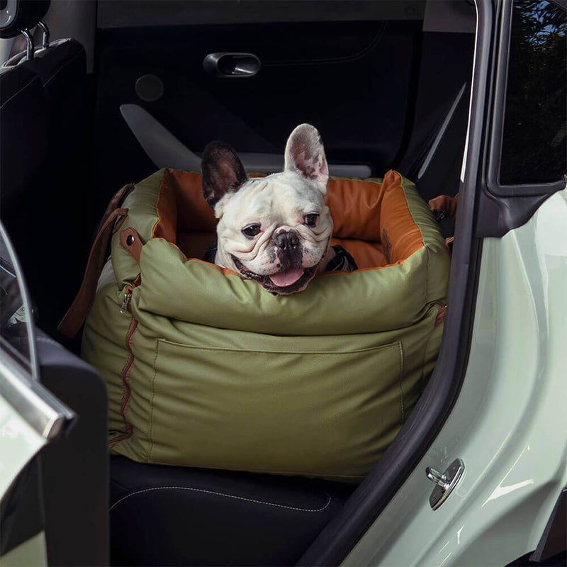 Cama Reforçada para Assento de Carro de Couro Sintético Deluxe - Voyager Urbano