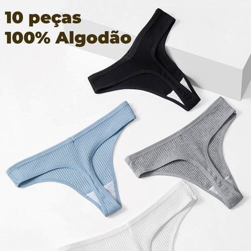 Compre 5 Leve 10 - Calcinhas Fio Dental Bigeerconfort