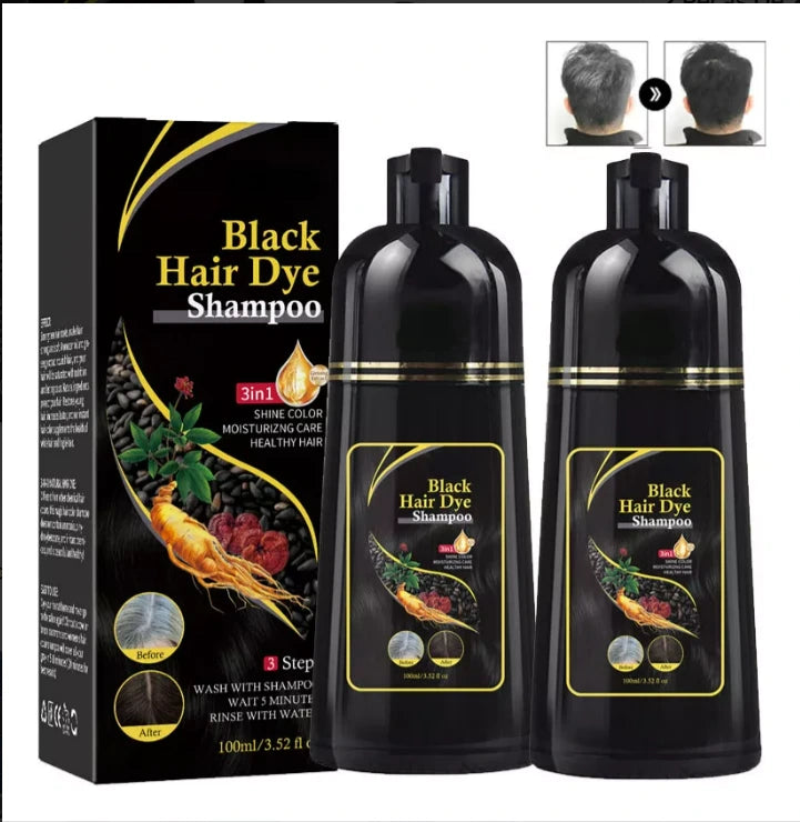 Shampoo Tonalizante Natural Black Hair Dye 3 em 1