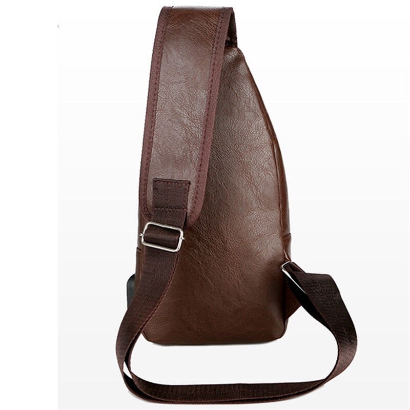 Compre 1 Leve 2 - Bolsa Masculina Transversal de Couro