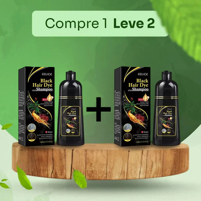 Shampoo Tonalizante Natural Black Hair Dye 3 em 1